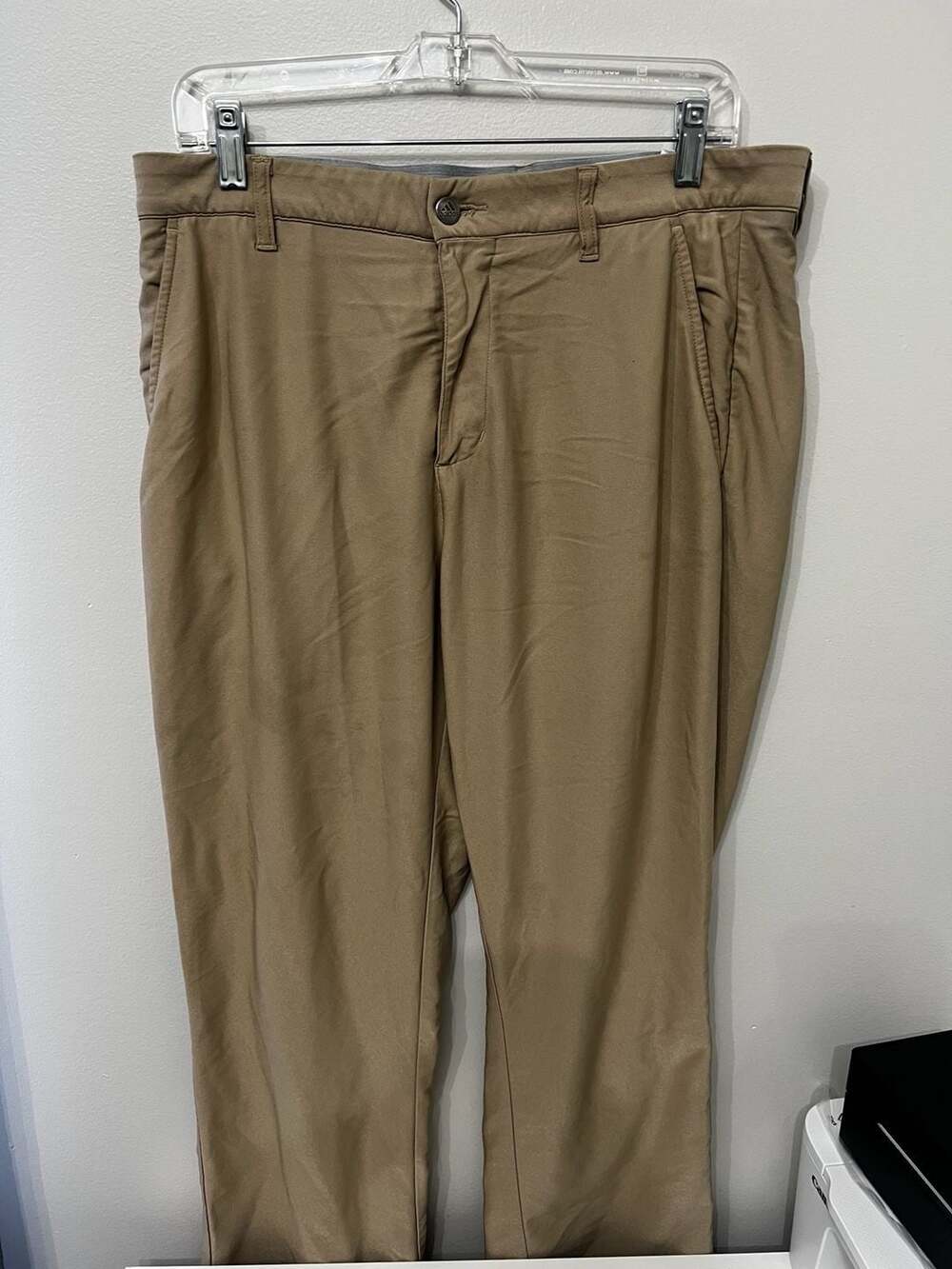 Adidas Golf Pants 33x32 Khaki Golf Stretchy Trousers